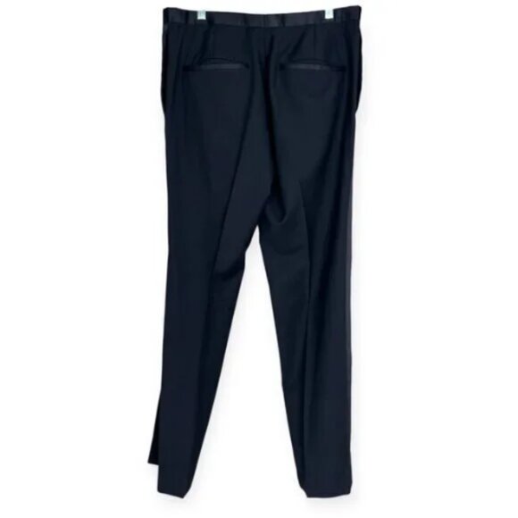 J. Lindeberg Virgin Wool Trousers Satin Trim Tuxedo Stripe Porter Fresco Tux 50 - Picture 2 of 7